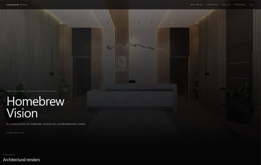 Homebrew Vision website