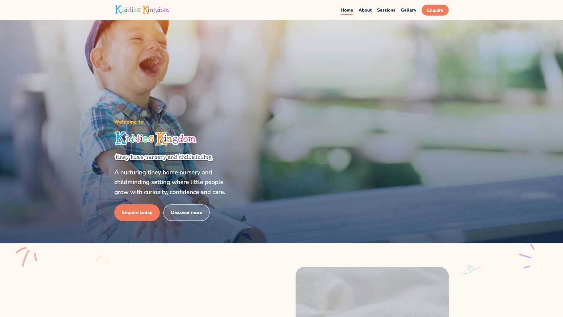 Kiddies Kingdom website